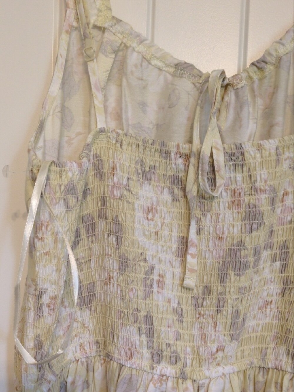 Women's Cream Floral Maxi Dress - Picture 11 of 13